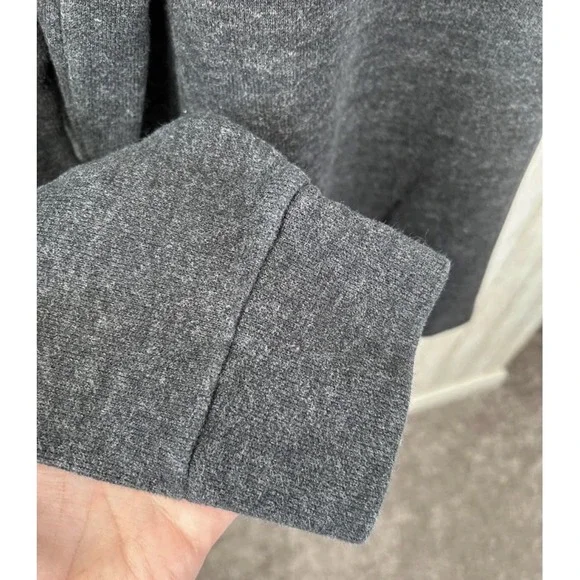 Men's VTG Polo Ralph Lauren Pullover Quarter Zip Button Size XL Charcoal Gray - Picture 4 of 9